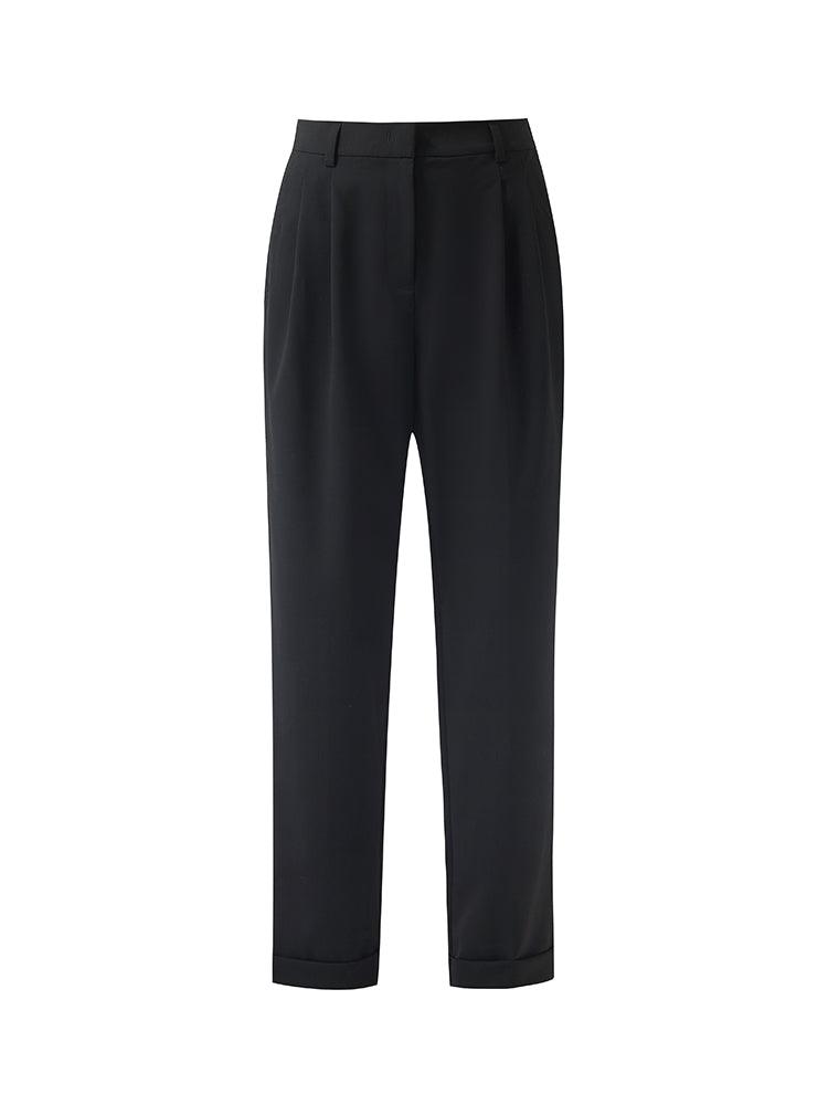 Machine Washable Wool Women Tapered Pants Product Image