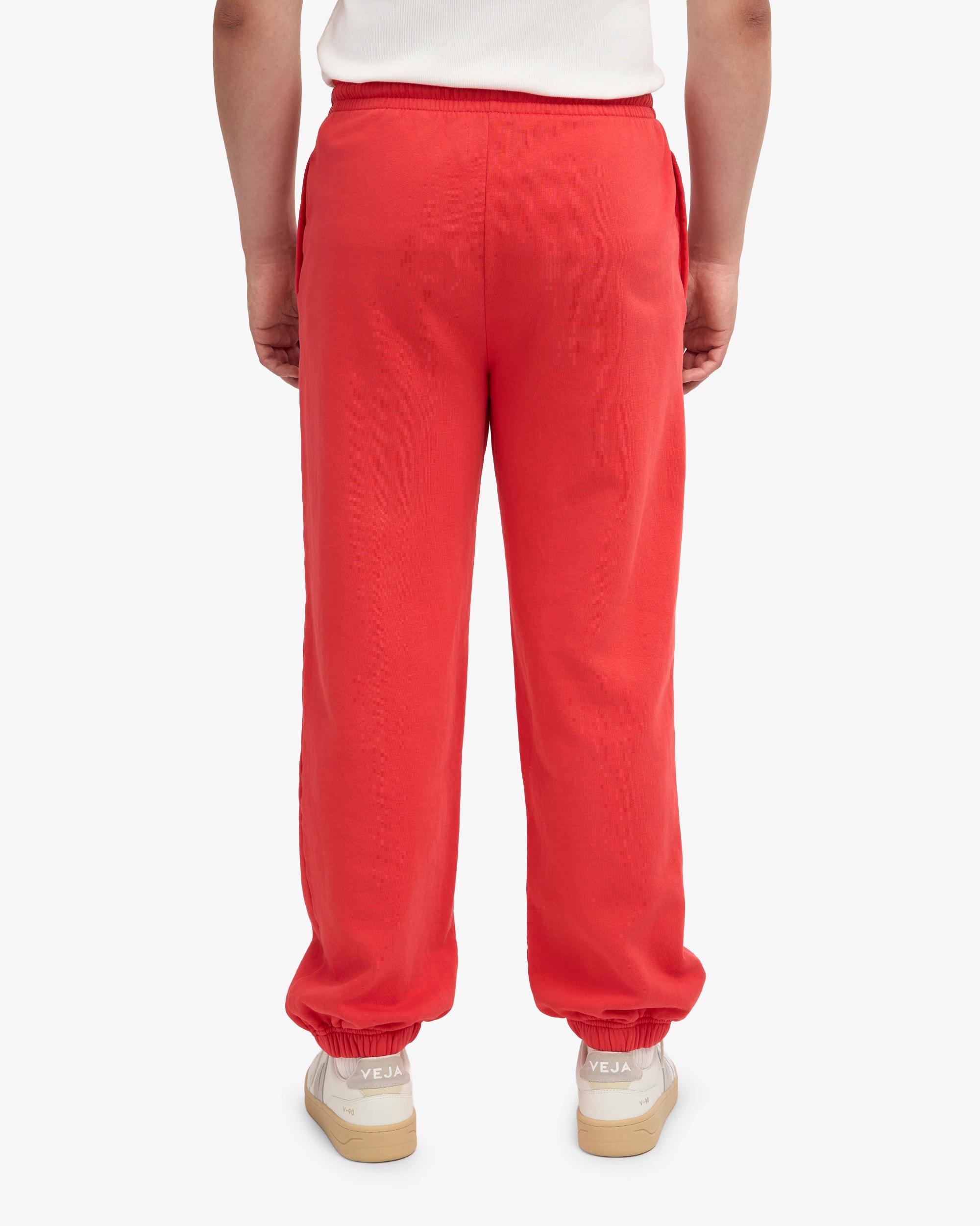 Organic Relaxed Sweatpants - Red Tangerine Product Image