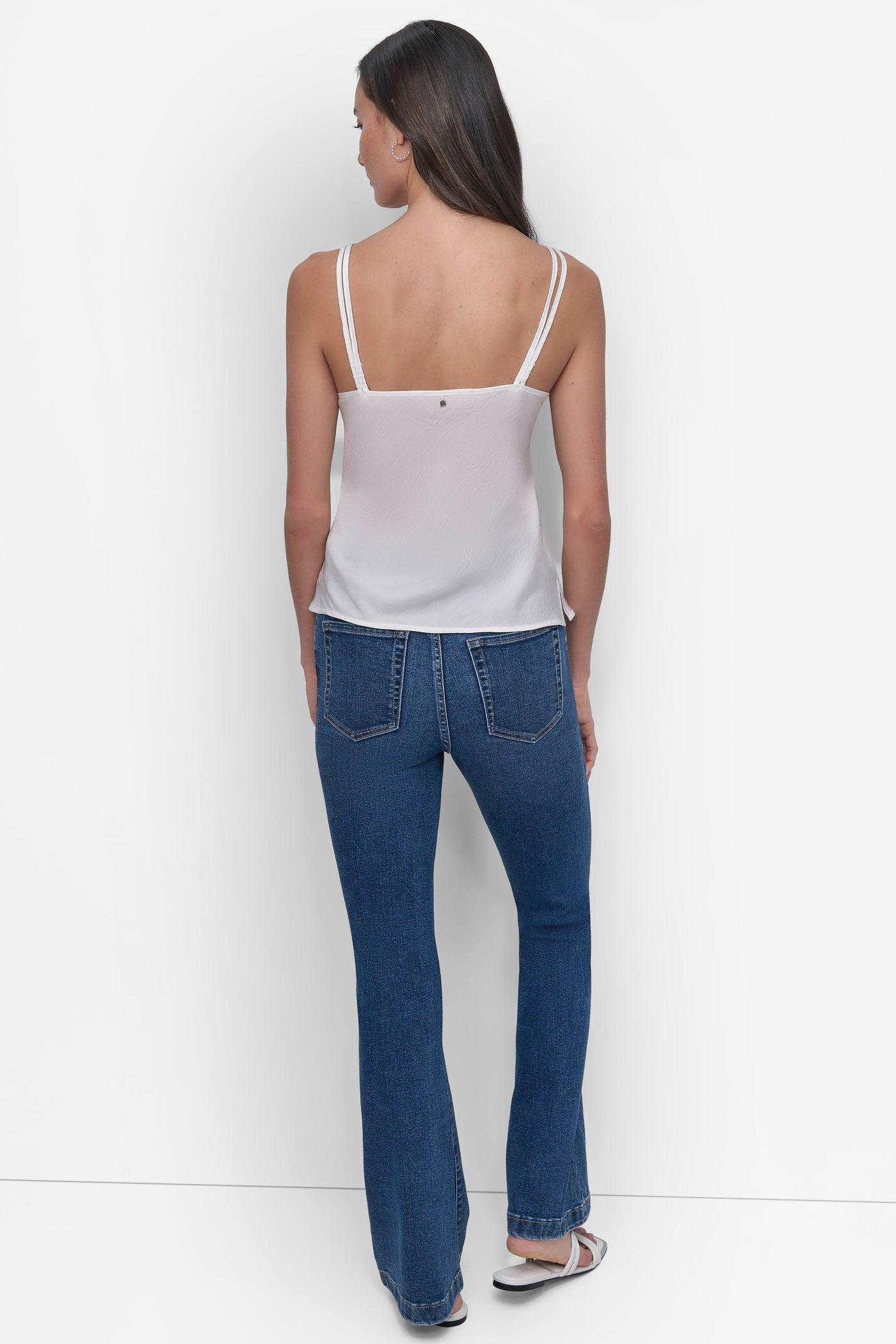 STRAPPY V-NECK CAMI WITH ADJUSTABLE STRAPS Product Image