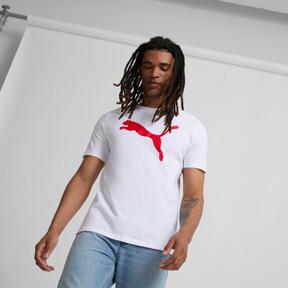 PUMA Essentials Big Cat Men's T-Shirt in White/For All Time Red Product Image