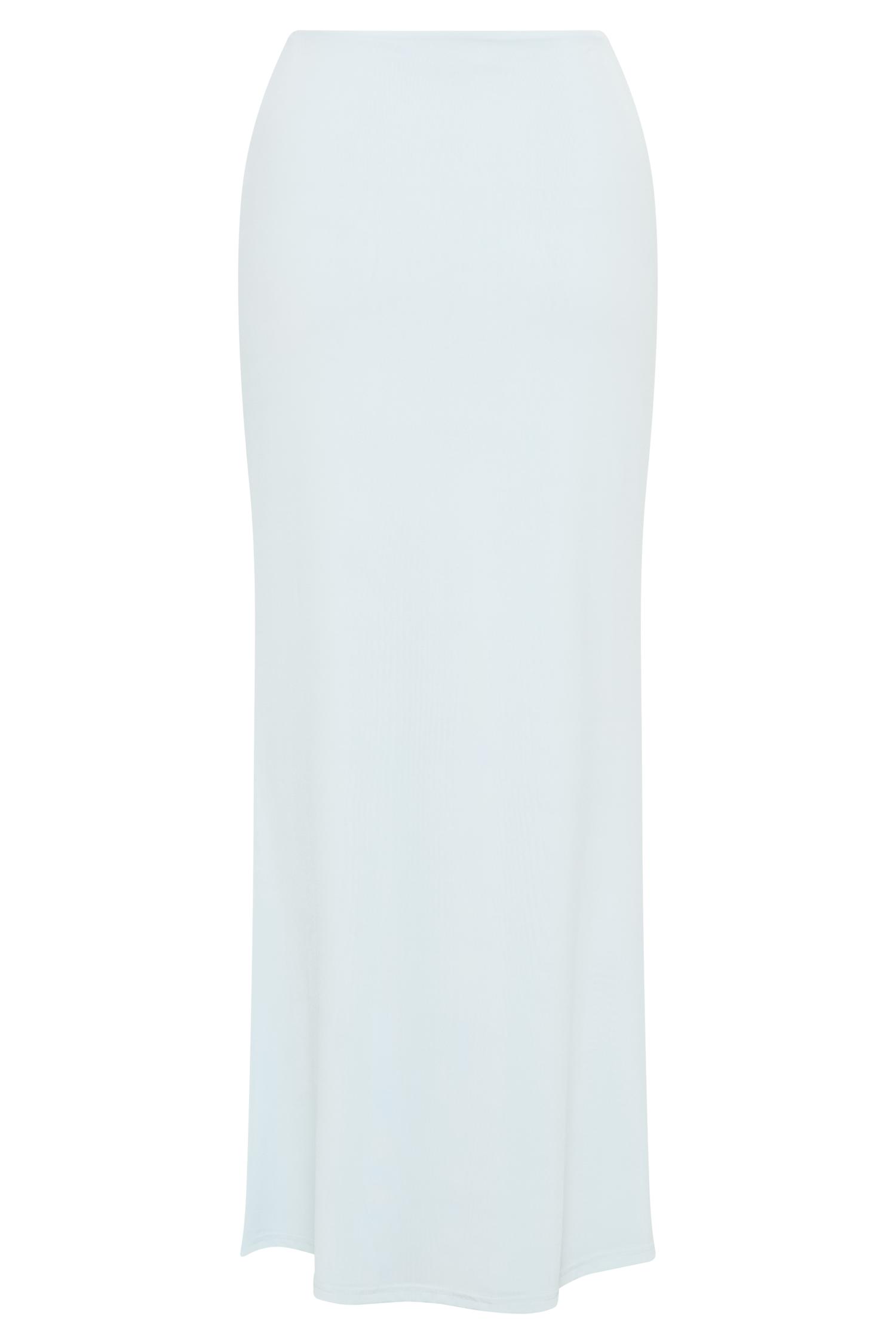 Bruna Slinky Fishtail Maxi Skirt - Sky Blue Product Image