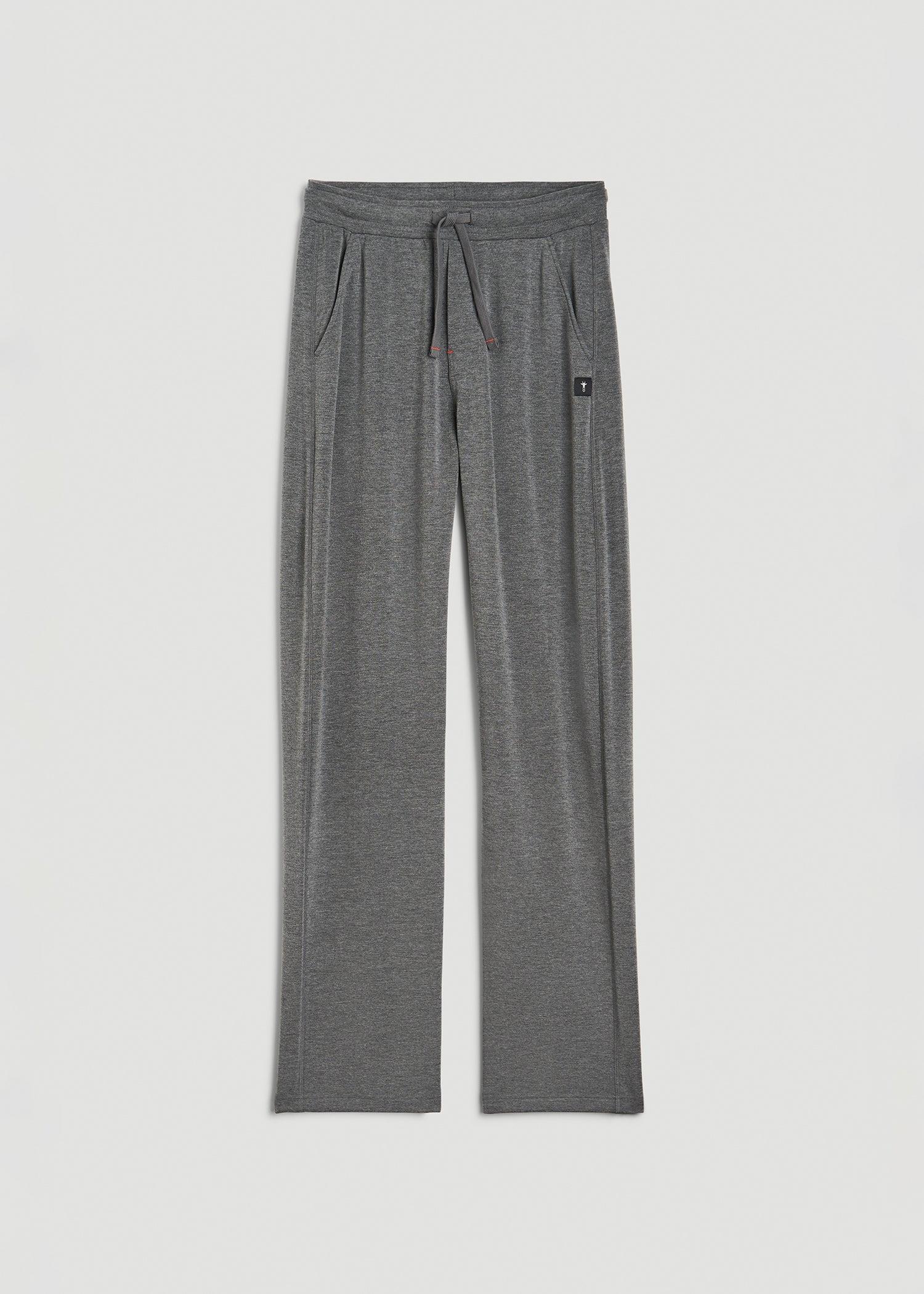 Open-Bottom Pajama Pants for Tall Men in Charcoal Mix Male Product Image