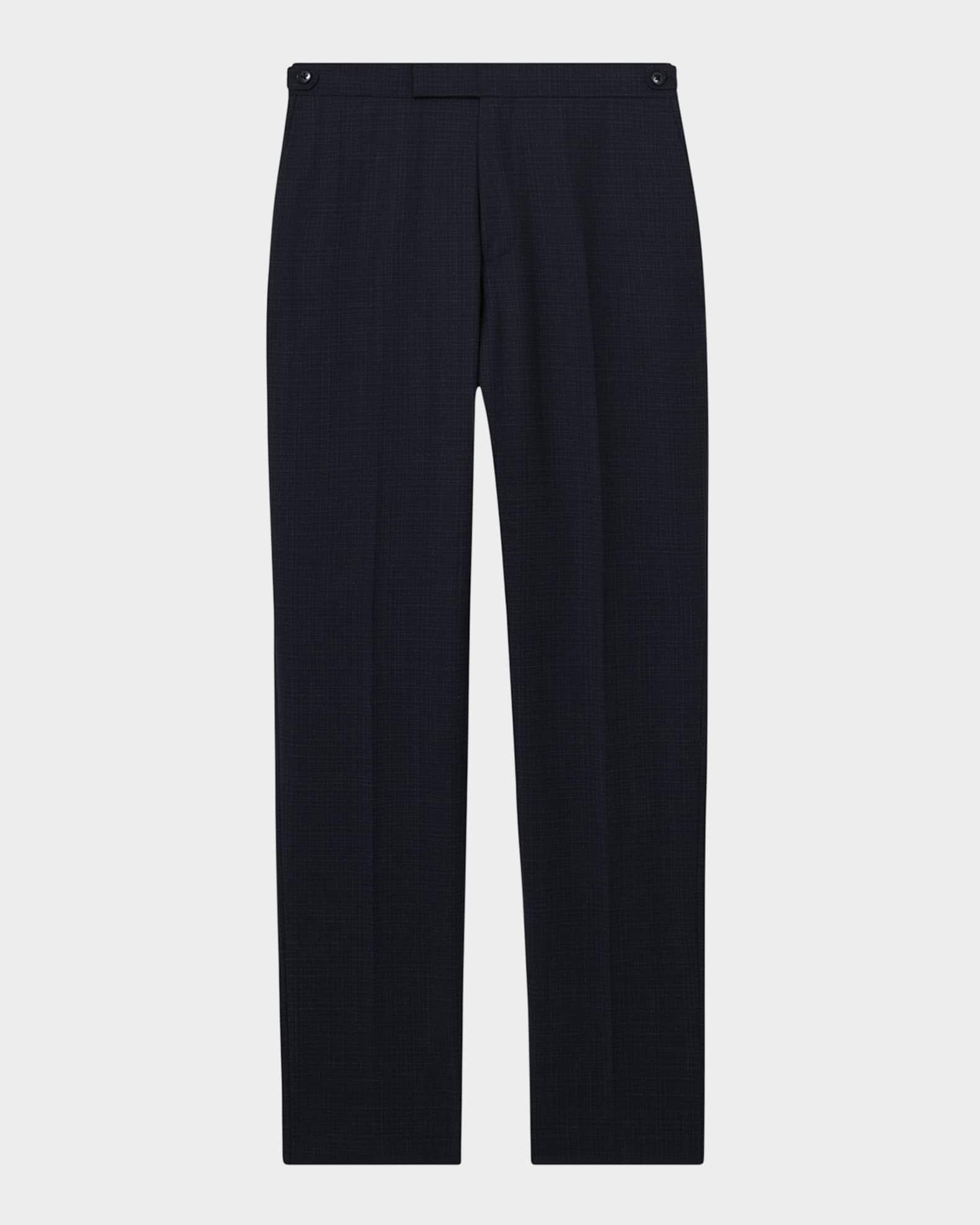 Men's Hatch-Textured Wool Slim-Leg Trousers Product Image