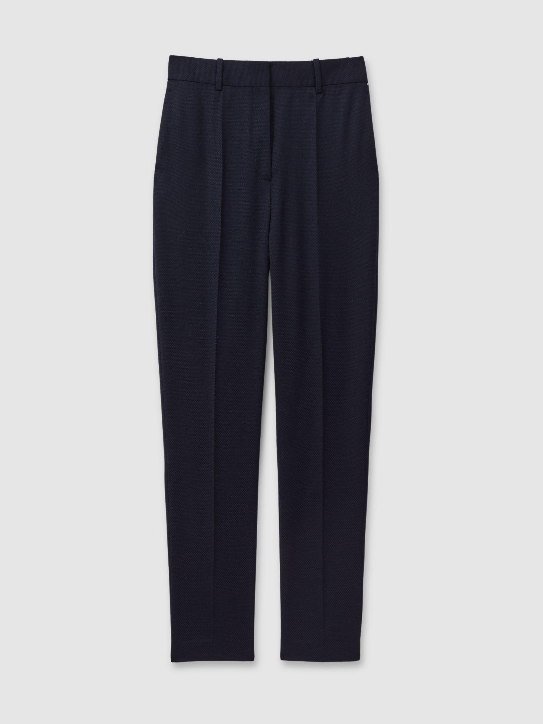 Petite Textured Slim Fit Suit Trousers in Navy Product Image
