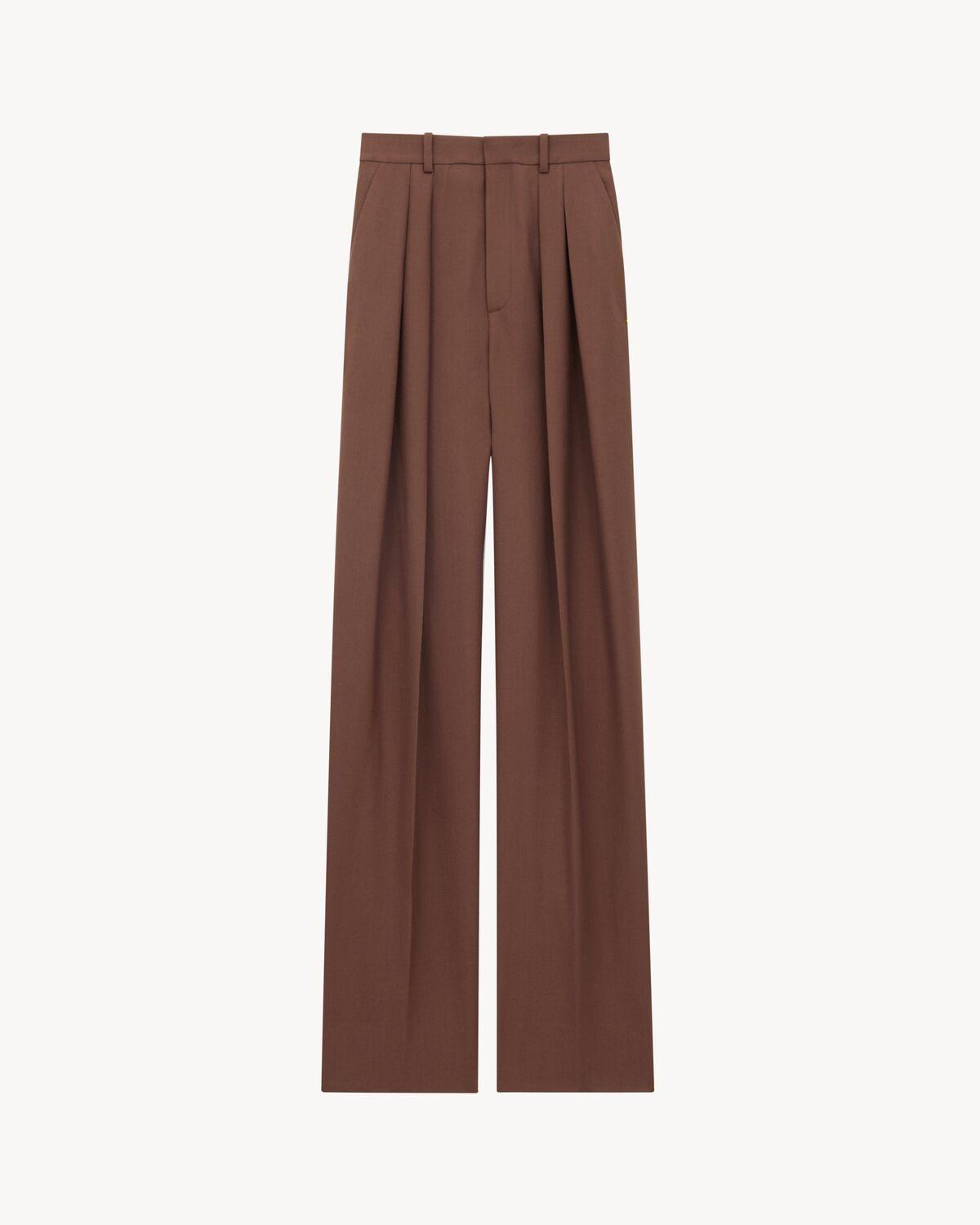 wide-leg pants in wool gabardine Product Image