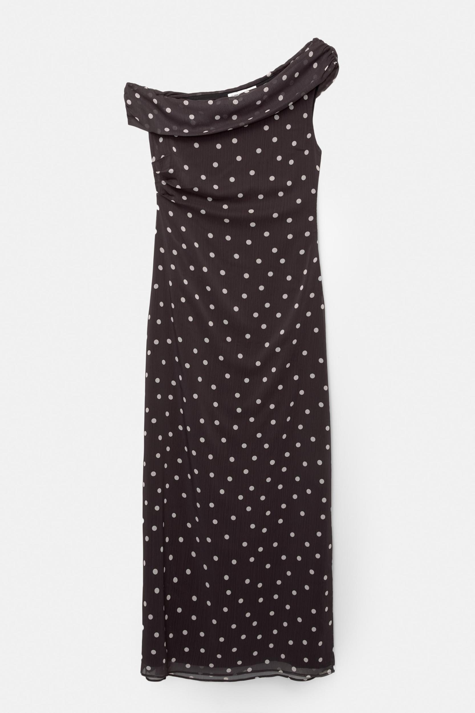 Asymmetric polka dot dress Product Image
