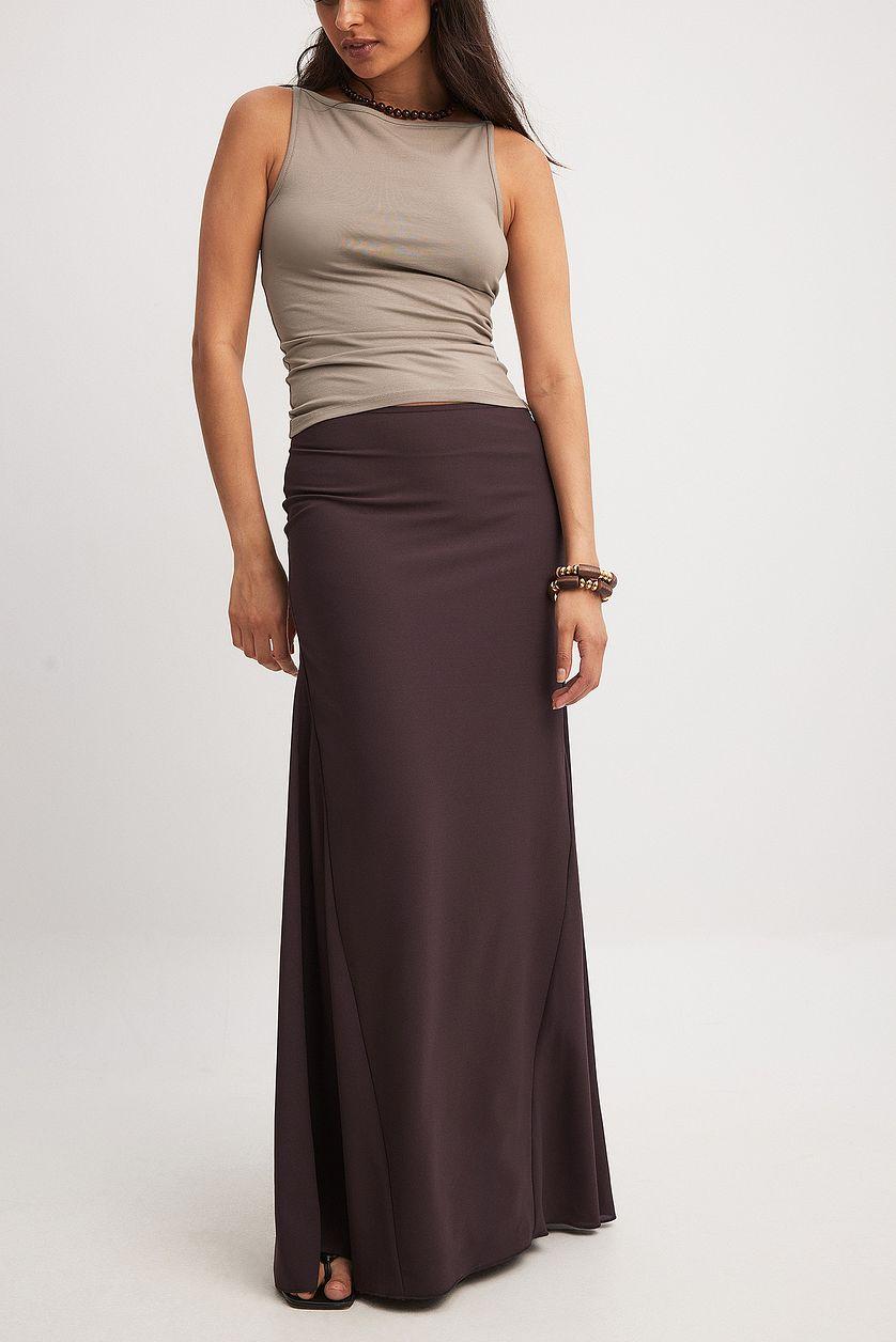 Mermaid Shaped Maxi Chiffon Skirt Product Image