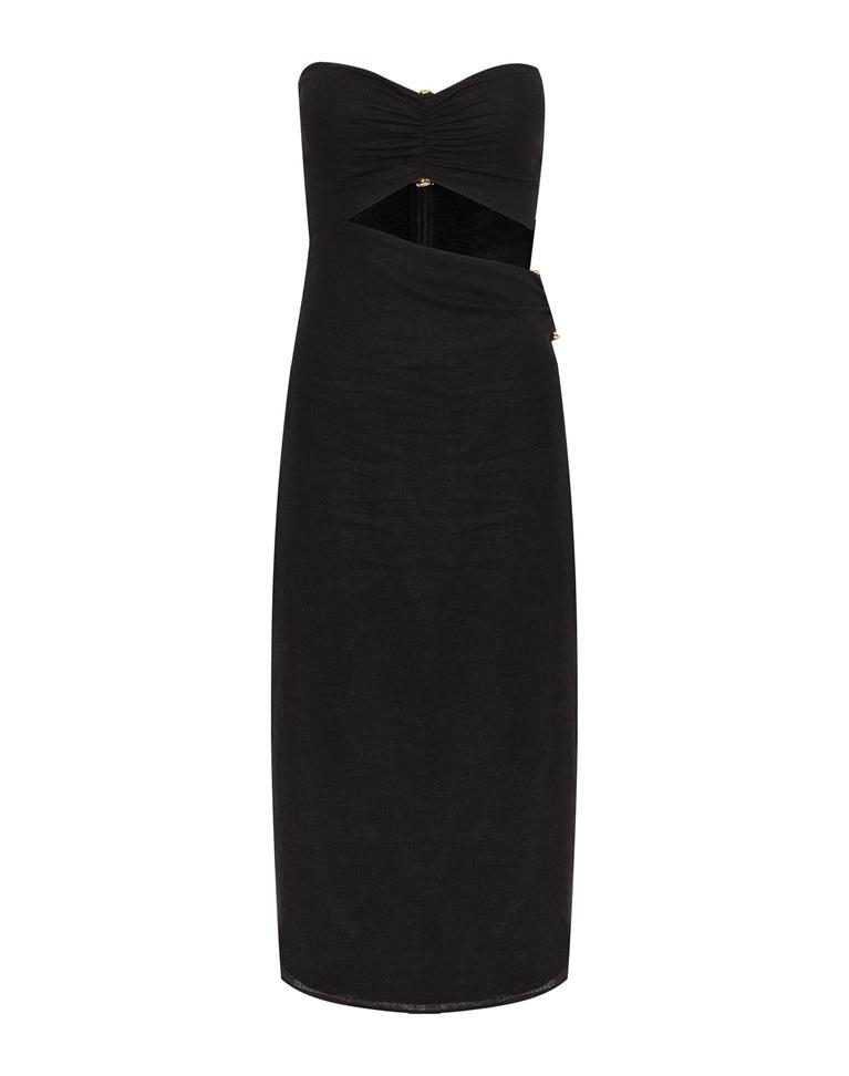 Sonny Detail Midi Dress (Exchange Only) - Black Product Image