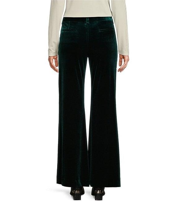 Alex Marie Stretch Velvet High Rise Flat Front Flare Long Length Coordinating Pant Product Image