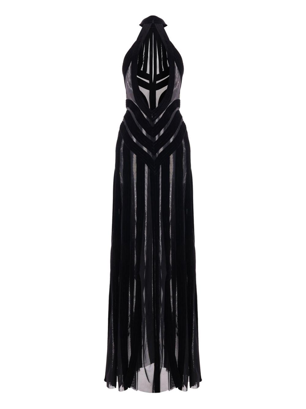 open-back halterneck maxi dress Product Image