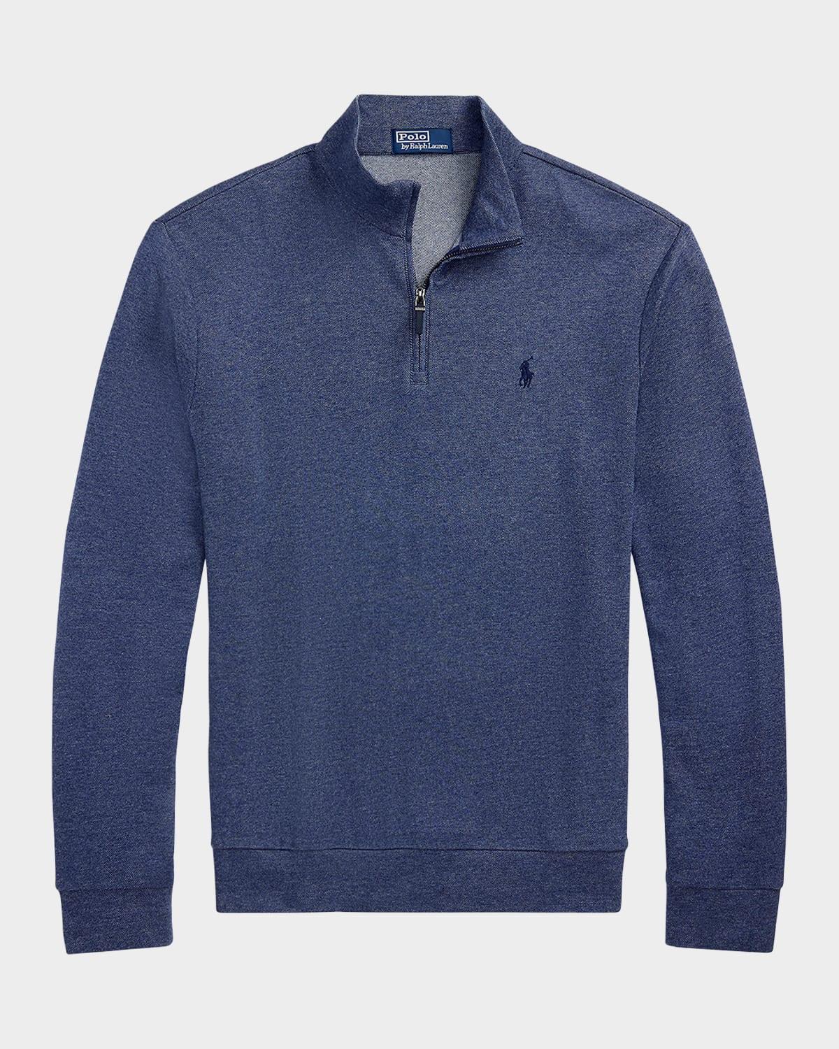 Mens Double-Knit Jacquard Quarter-Zip Sweater Product Image