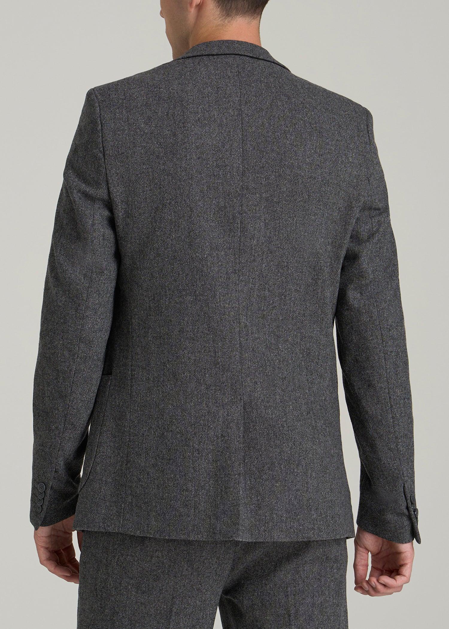 Wool Blend Blazer for Tall Men in Anthracite Tweed Male Product Image