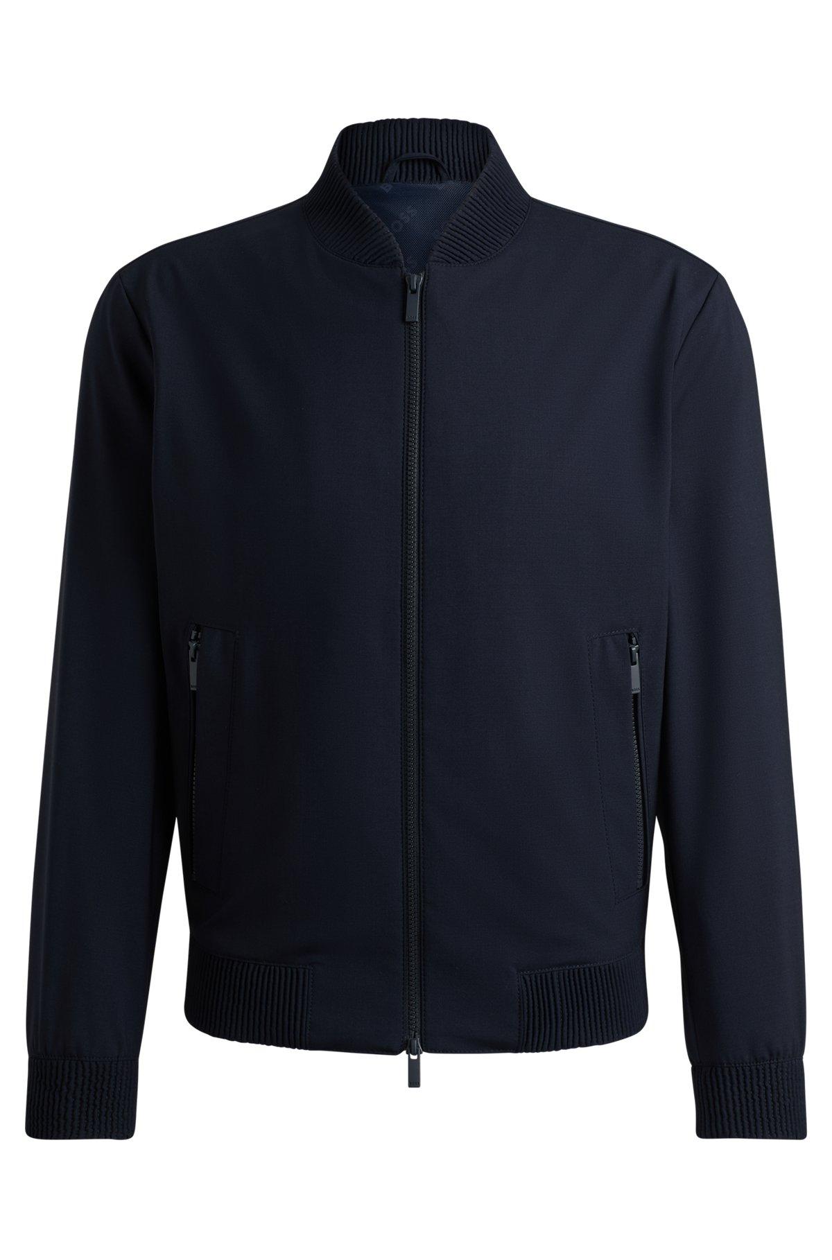 Slim-fit blouson jacket in wool blend Product Image