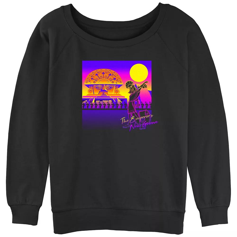 Disney's The Emperor New Groove Kuzco's Palace Juniors' Graphic Slouchy Terry, Women's, Size: XL, Black Product Image