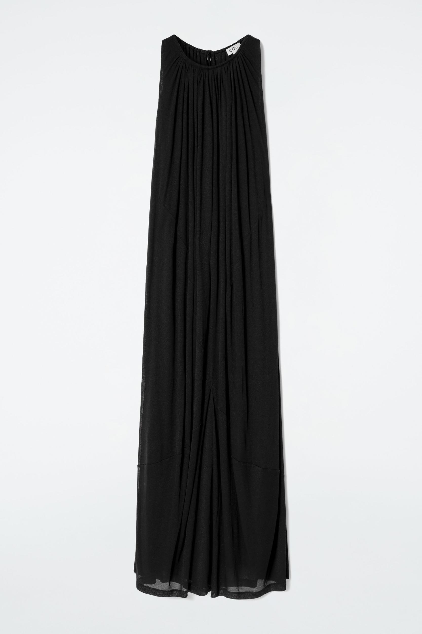 GATHERED HALTERNECK MAXI DRESS Product Image