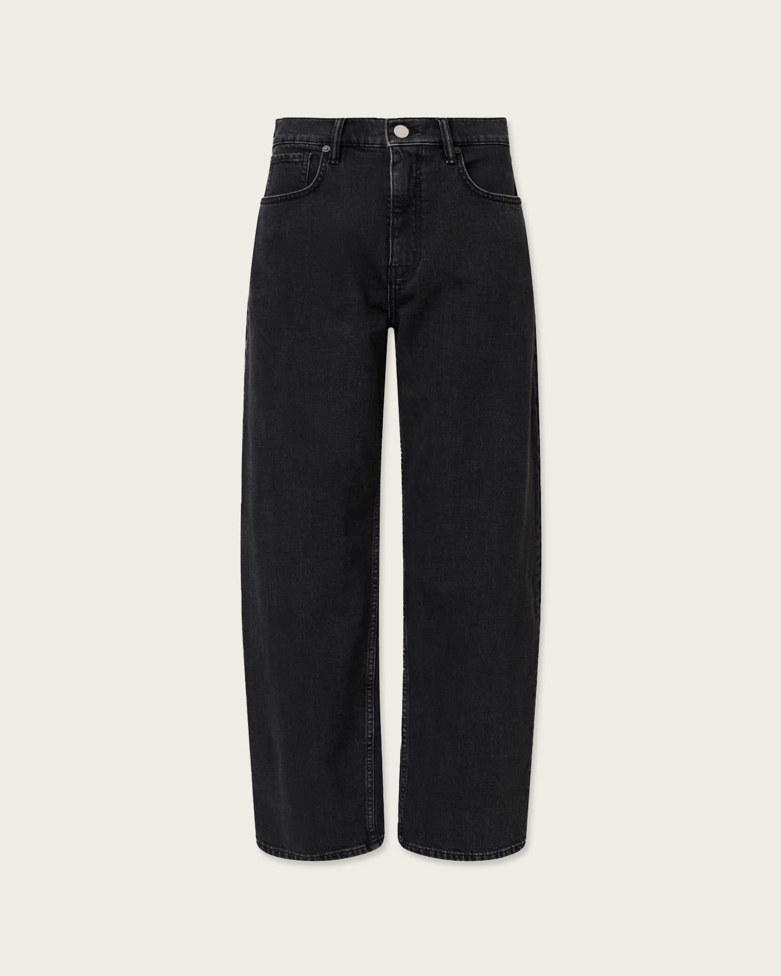 Sadie Barrel Leg Denim Jeans Washed Black | ALLSAINTS US Product Image