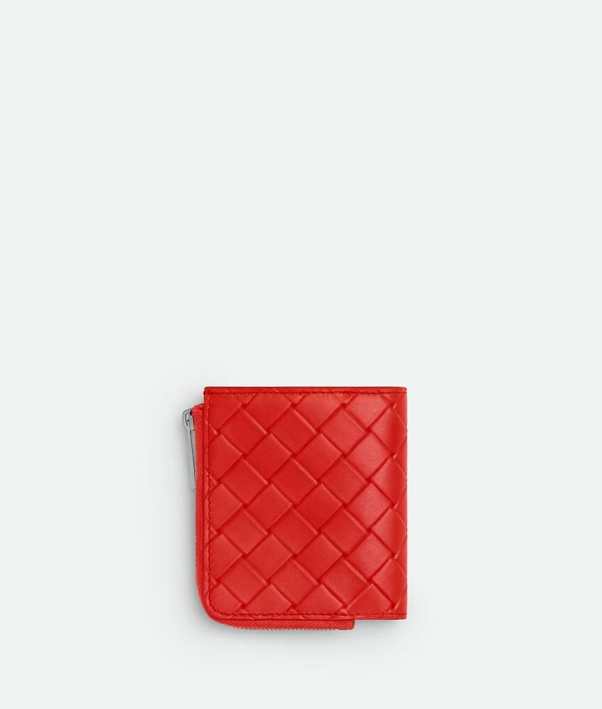 Men's Intrecciato Stamp Bi-Fold Wallet in Cherry tomato Product Image