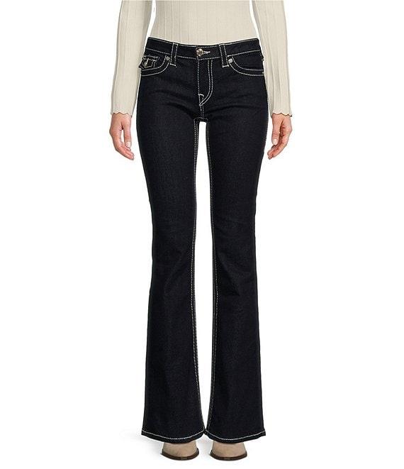 True Religion Becca Denim Mid Rise Bootcut Flap Pocket Jeans Product Image
