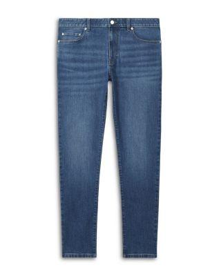 Tapered Slim Fit Jeans in Mid Blue Wash Product Image