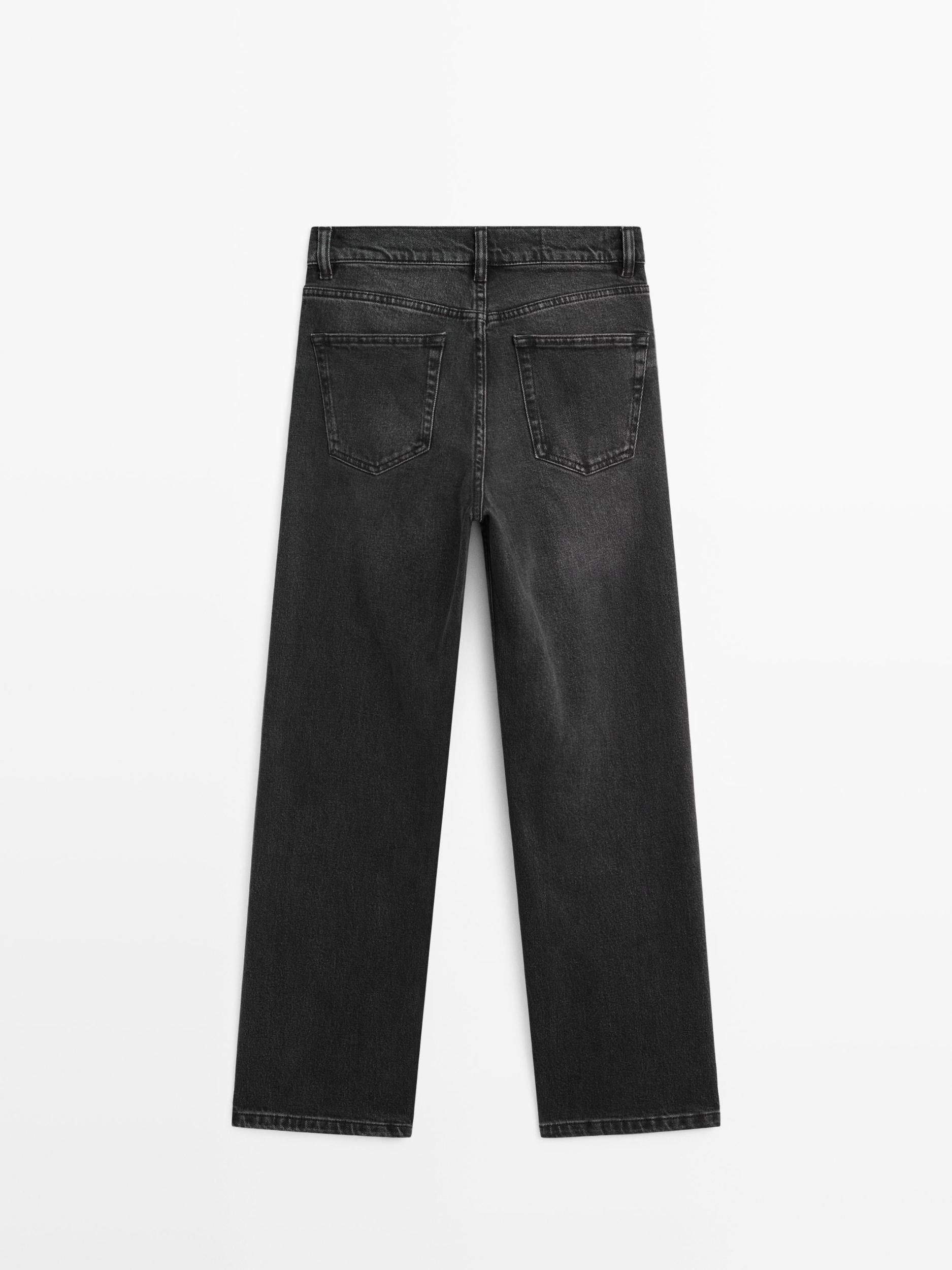 Straight-leg high-waist jeans Product Image