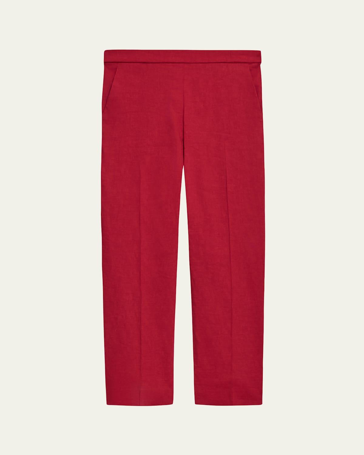 Womens Treeca Linen Pull-On Crop Pants Product Image