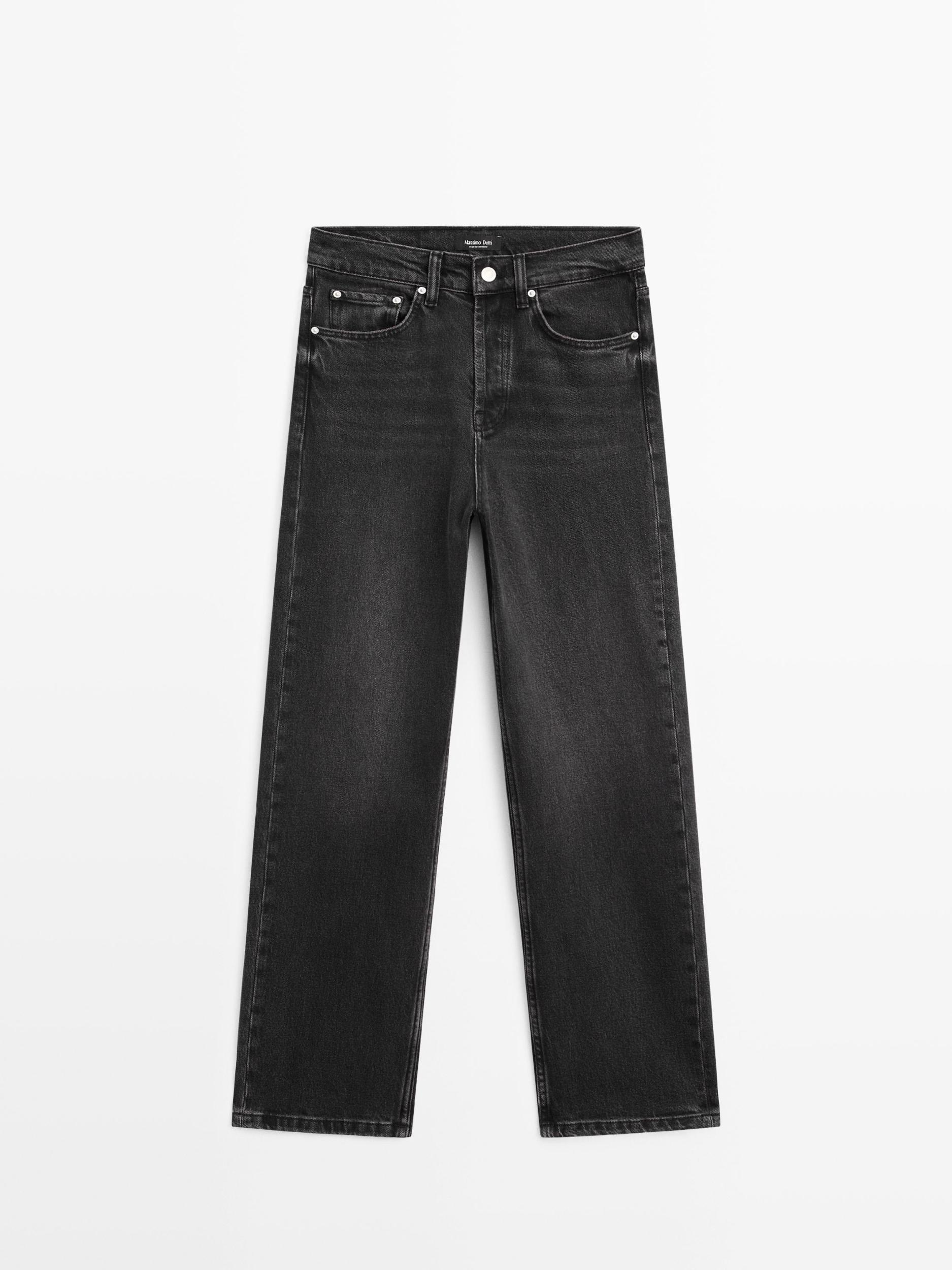 Straight-leg high-waist jeans Product Image