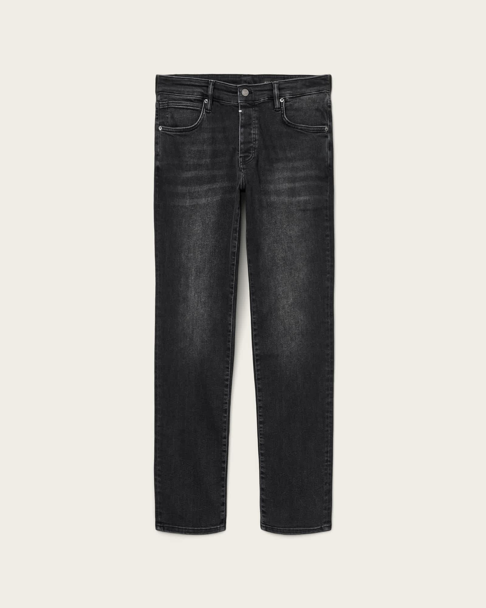 Sid Skinny Fit Denim Jeans Washed Black | ALLSAINTS US Product Image