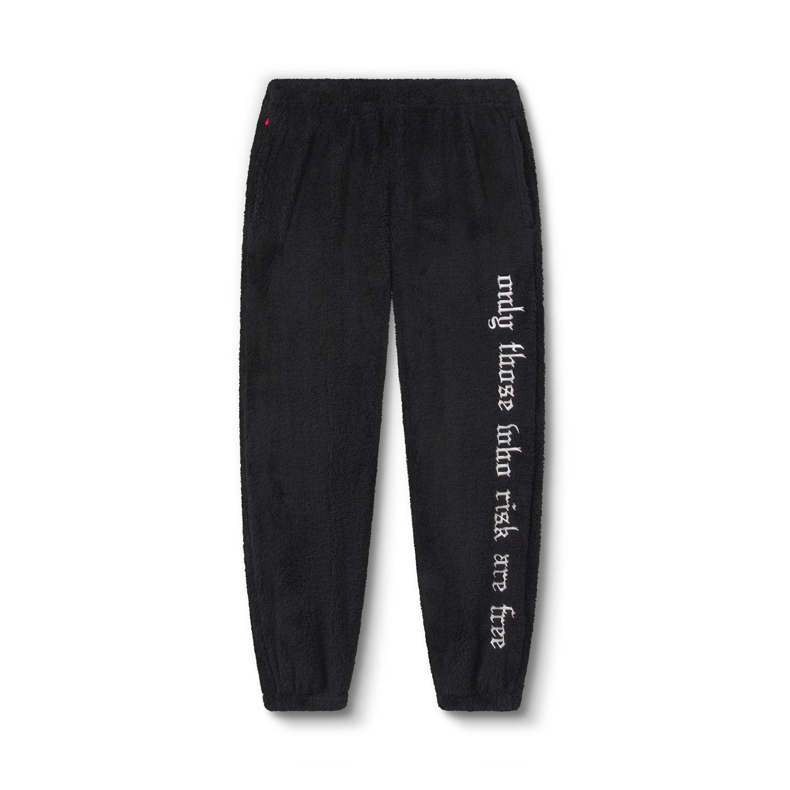 1008. Womens Sherpa Recovery Sweats - Black/White Product Image