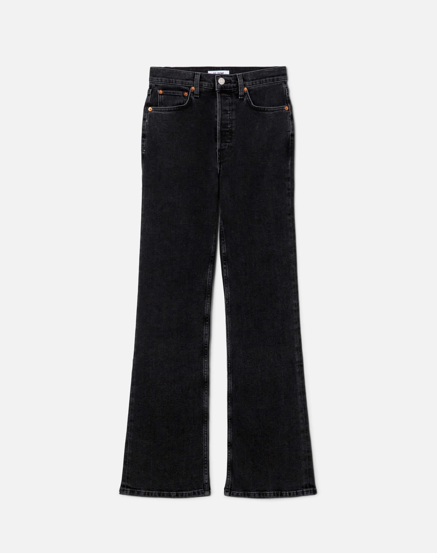 Straight leg denim pants in red Product Image