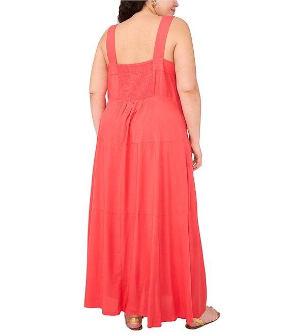 Vince Camuto Plus Size Square Neck Sleeveless Empire Waist Maxi Dress Product Image