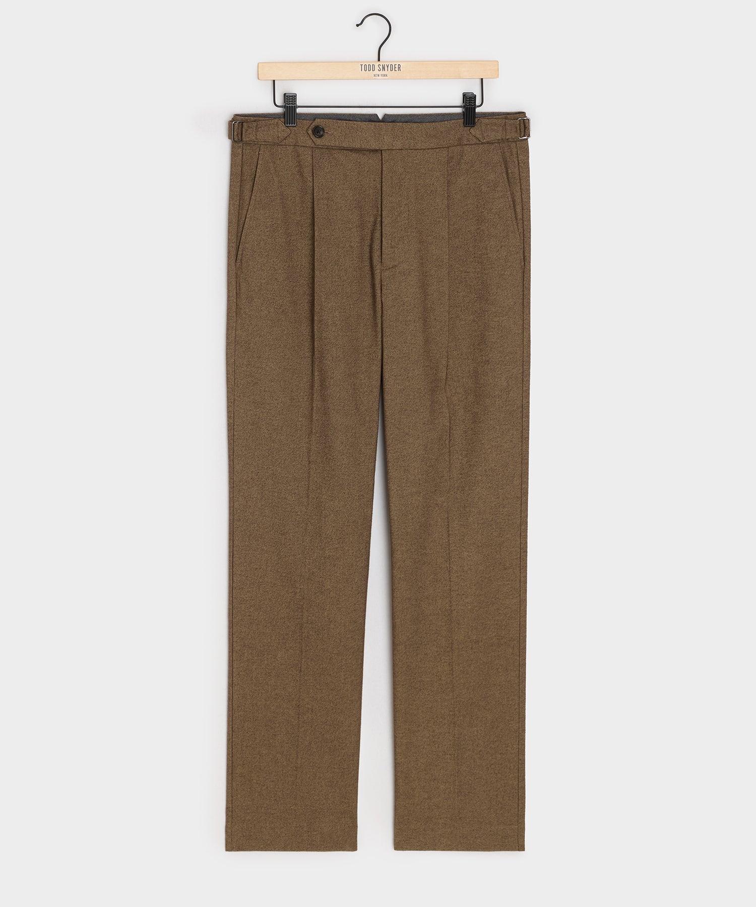 Italian Heathered Cotton Side Tab Trouser Product Image