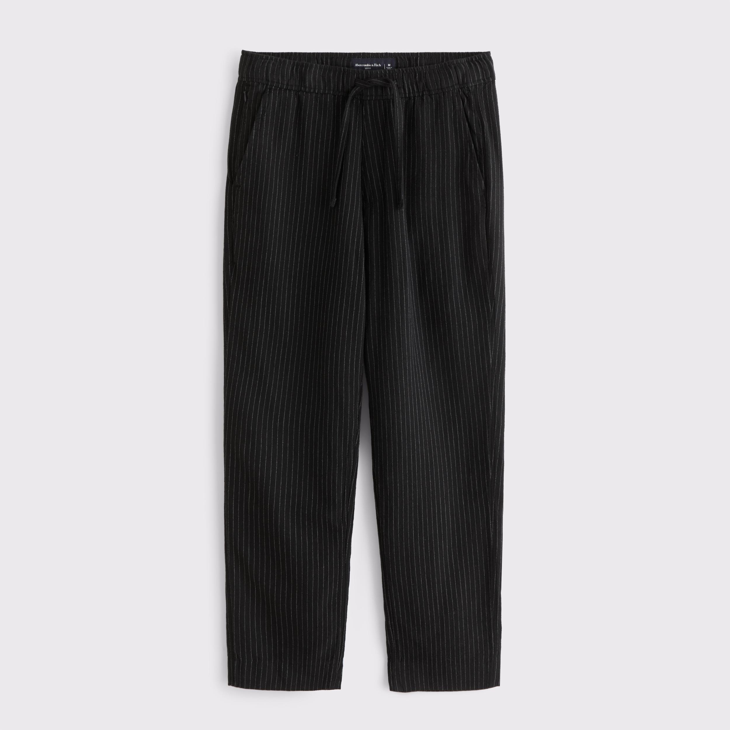 Loose Tailored Linen-Blend Pull-On Pant Product Image