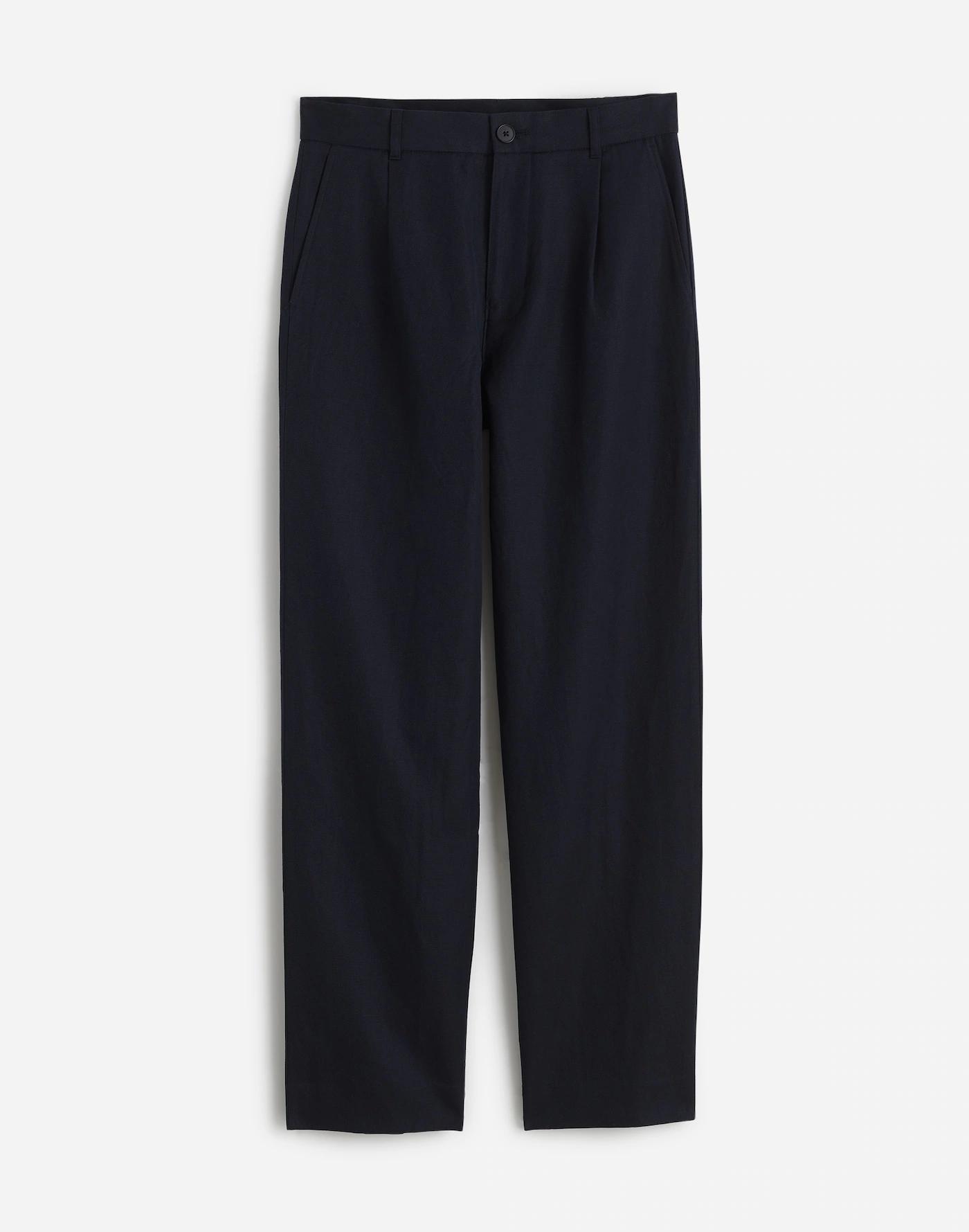 Pleated Trousers in Italian Cotton Twill Product Image