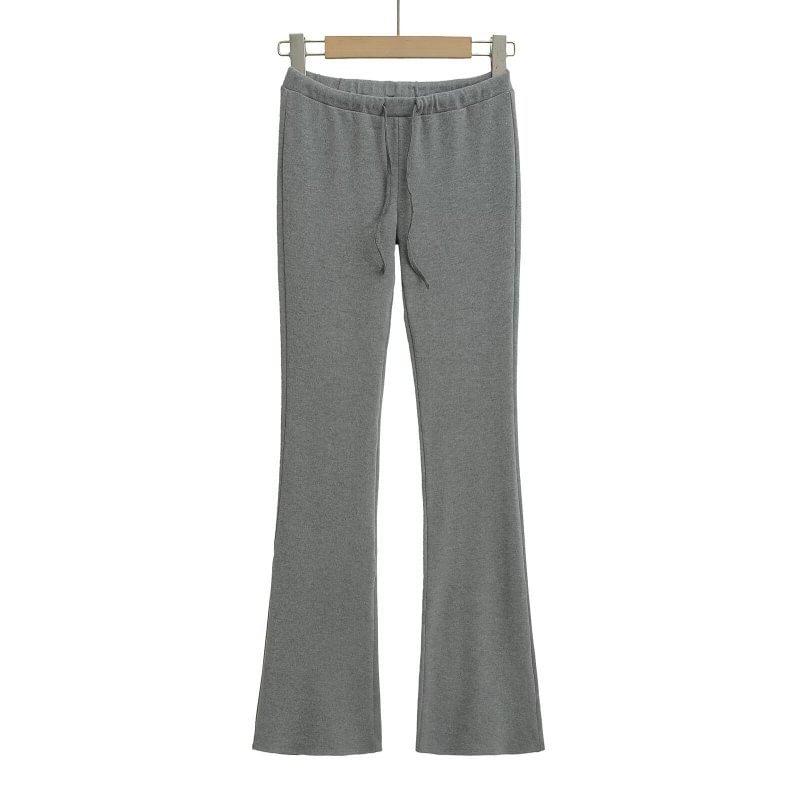 Plus Size Plain Button Detail Straight Leg Pants Women DarkBrown Office Straight Leg High Rise Office Pants BloomChic 10/M Product Image