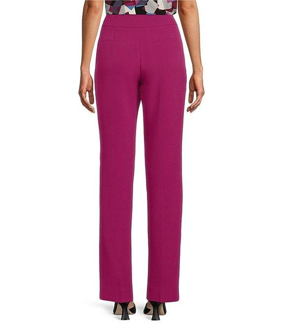 Kasper Stretch Crepe Fly Front Slim Pants Product Image