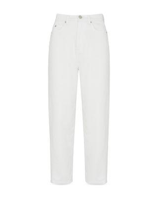 Petites Authentic Barrel Leg Jeans in White Product Image