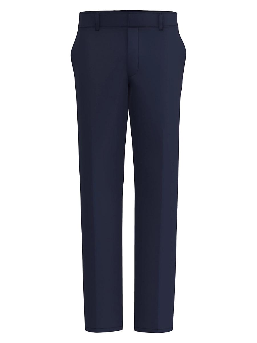 Mens Wool Flat-Front Trousers Product Image
