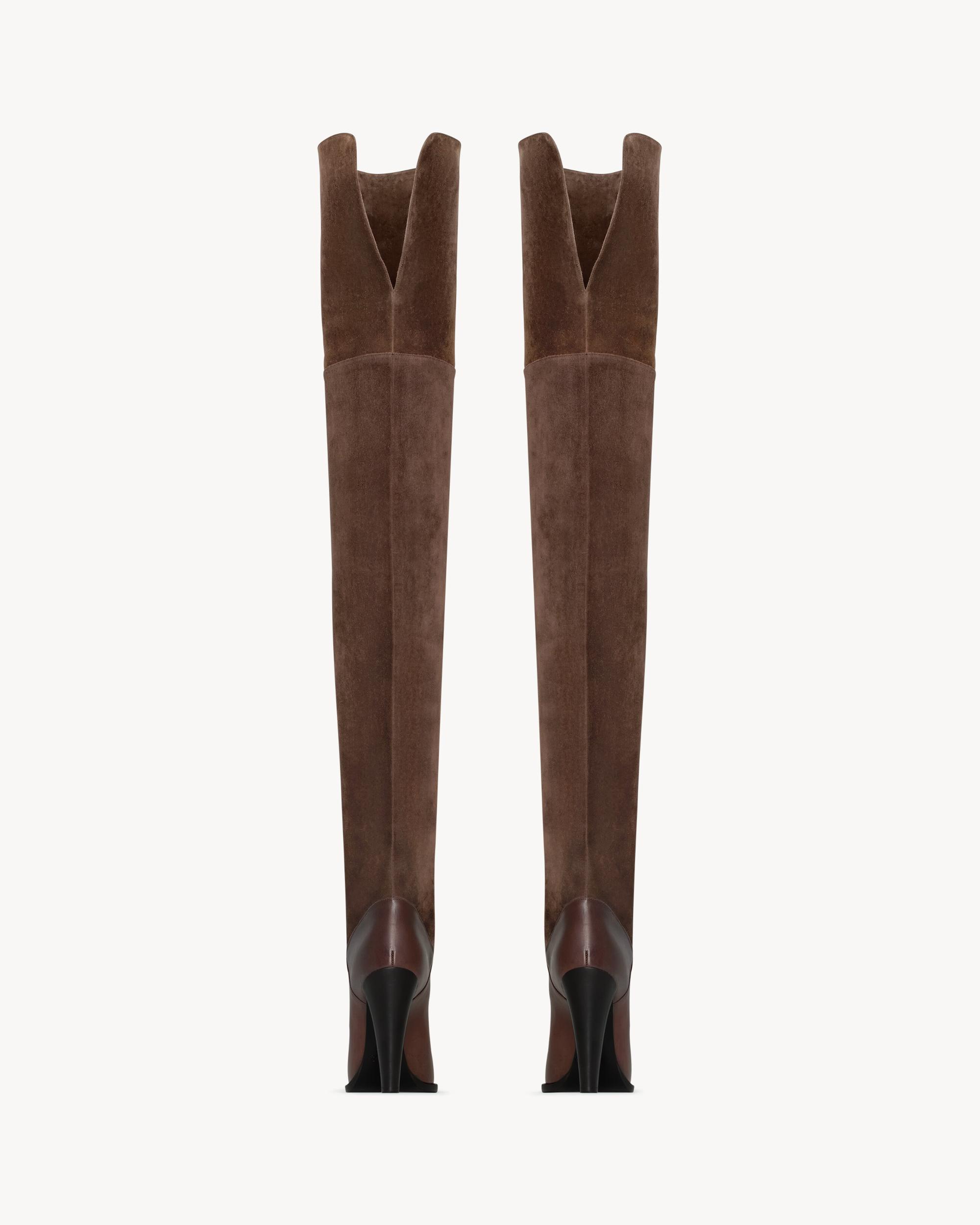 NADJA boots in smooth leather and suede Product Image