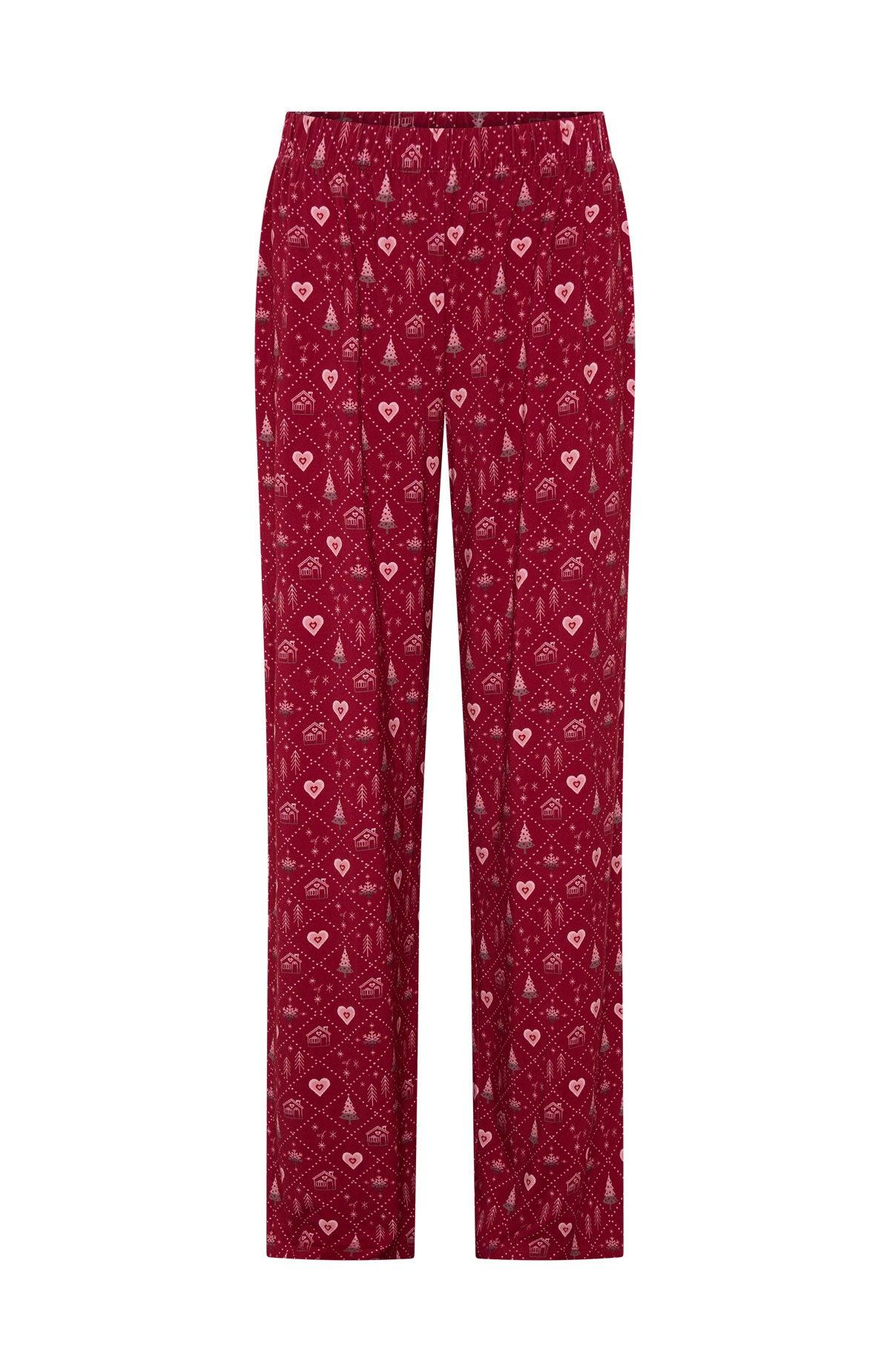 Pillow Talk Printed Long Sleeve Pyjama Set Cherry Noel Product Image