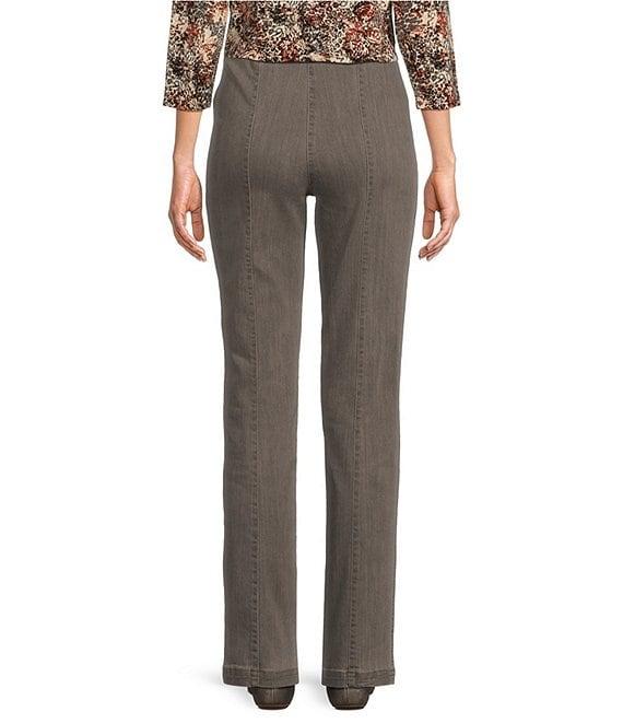 Intro Nia Hollywood Waist Seam Detail High Rise Straight Leg Pull-On Denim Pants Product Image