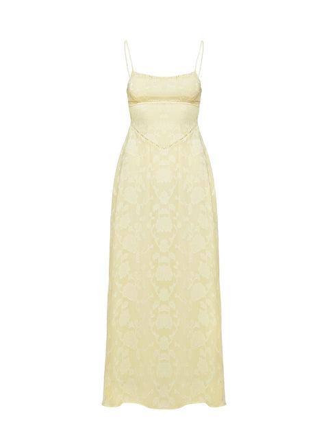 South Of France Maxi Dress Yellow Product Image