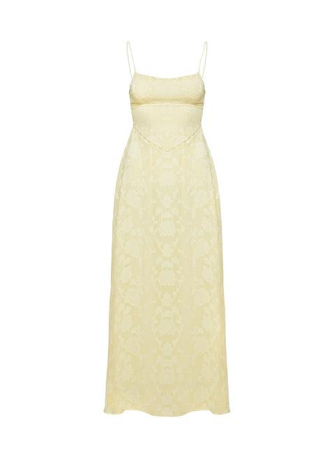 South Of France Maxi Dress Yellow Product Image