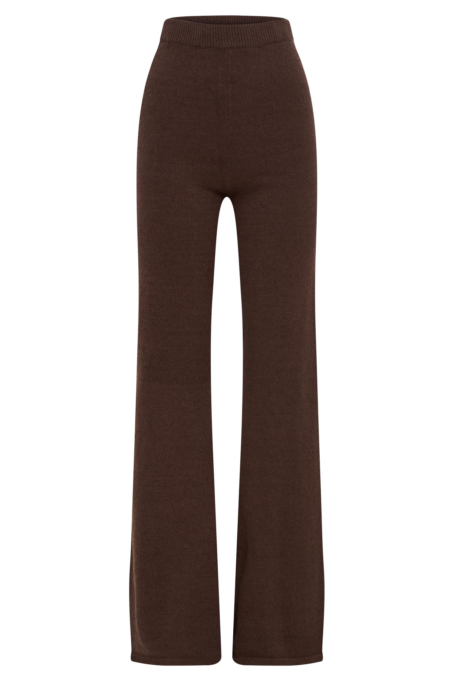 Angelina Knit Pants - Chocolate Product Image