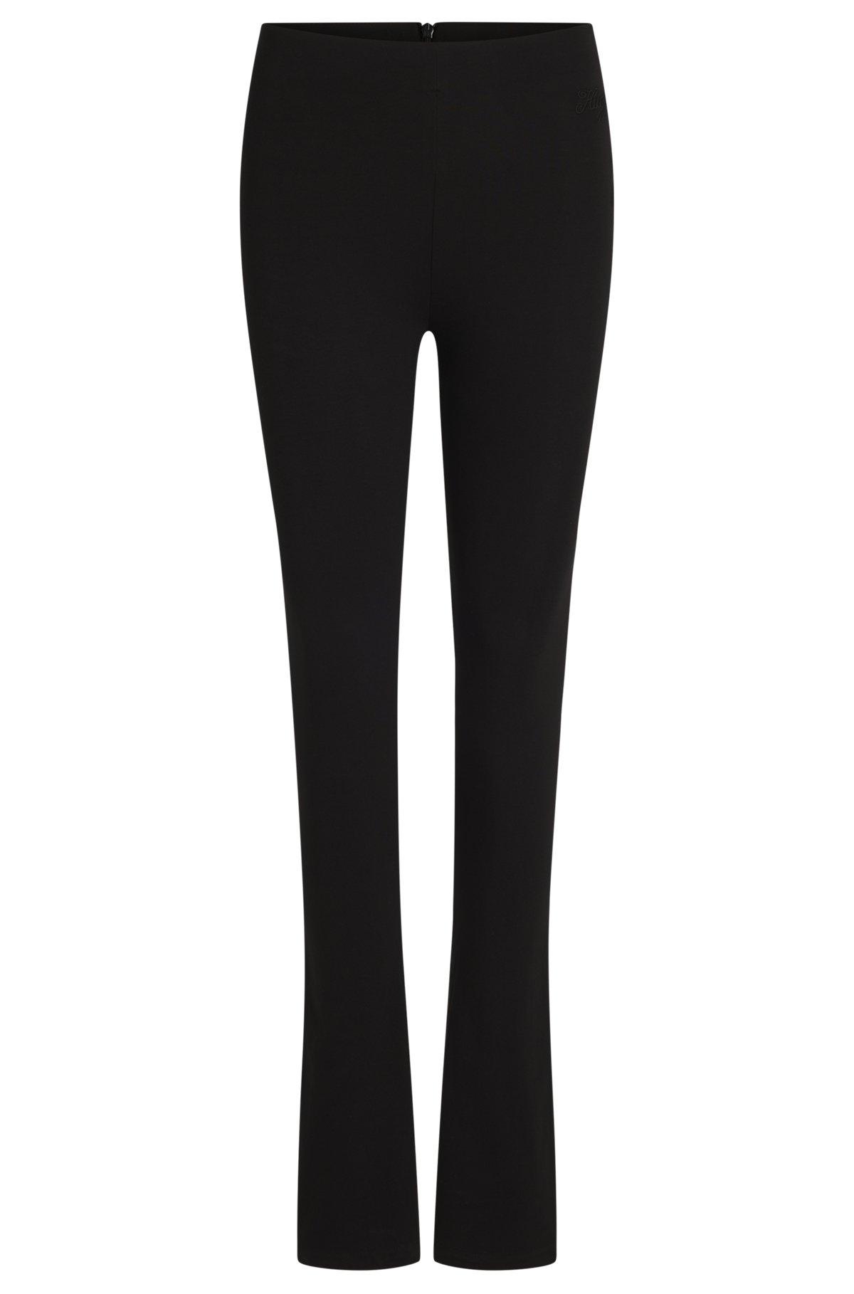 Flared-leg trousers in stretch cotton Product Image