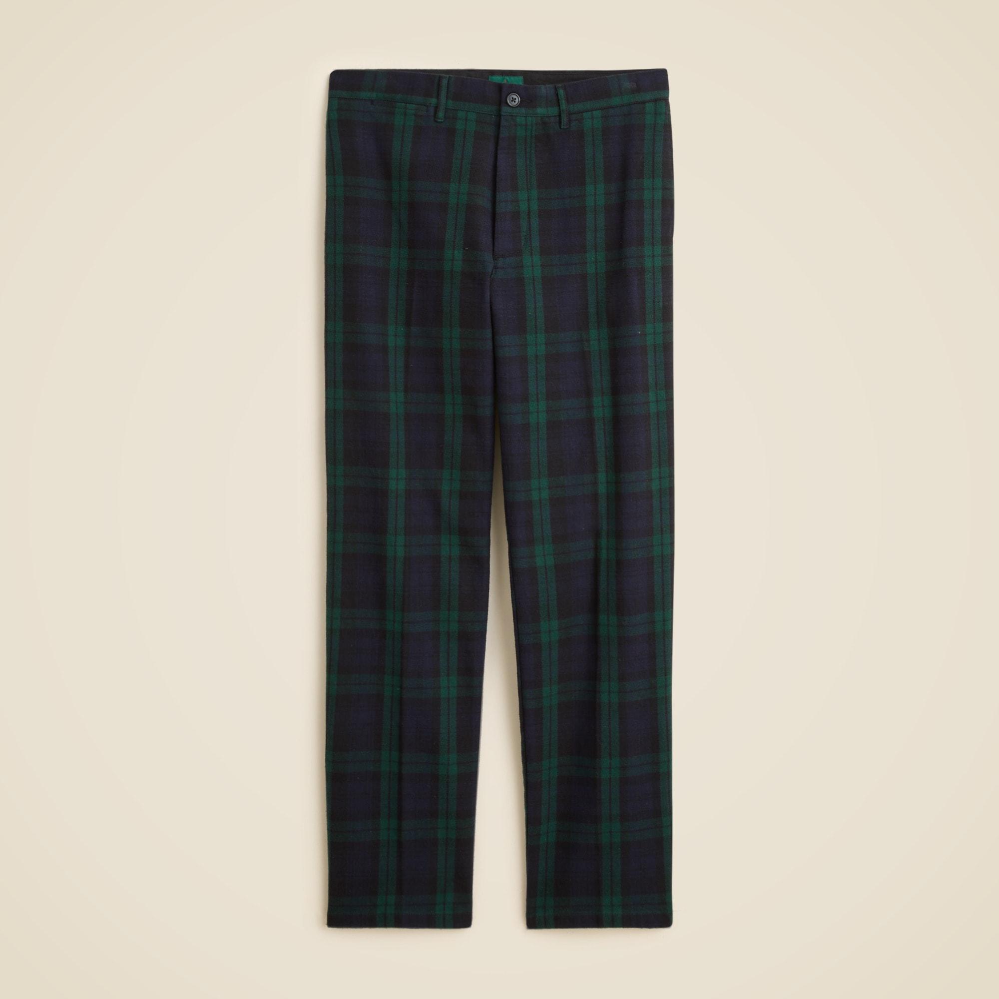 Straight-fit brushed twill trouser in Black Watch tartan Product Image
