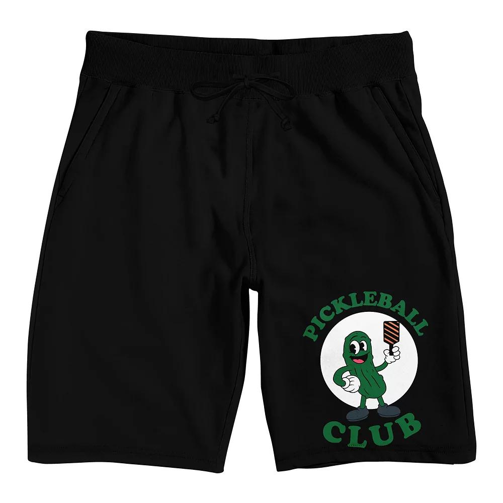 Men's Pickleball Club Pickle Character Pajama Shorts,  Product Image