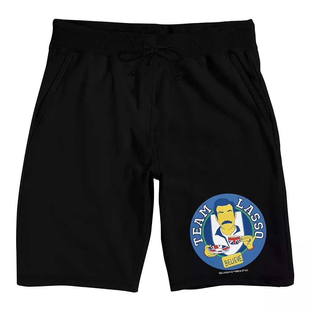 Men's Ted Lasso Team Lasso Pajama Shorts, Size: XXL, Black Product Image