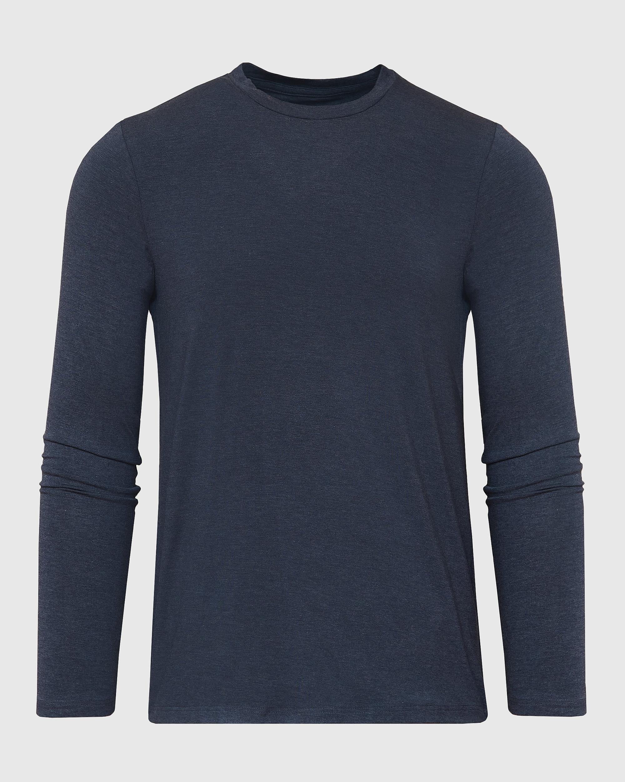 Heather Navy Long Sleeve Loungewear Tee Product Image
