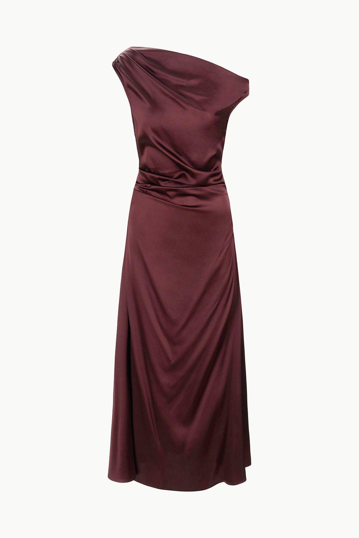 PHARE SILK DRESS | MERLOT Product Image