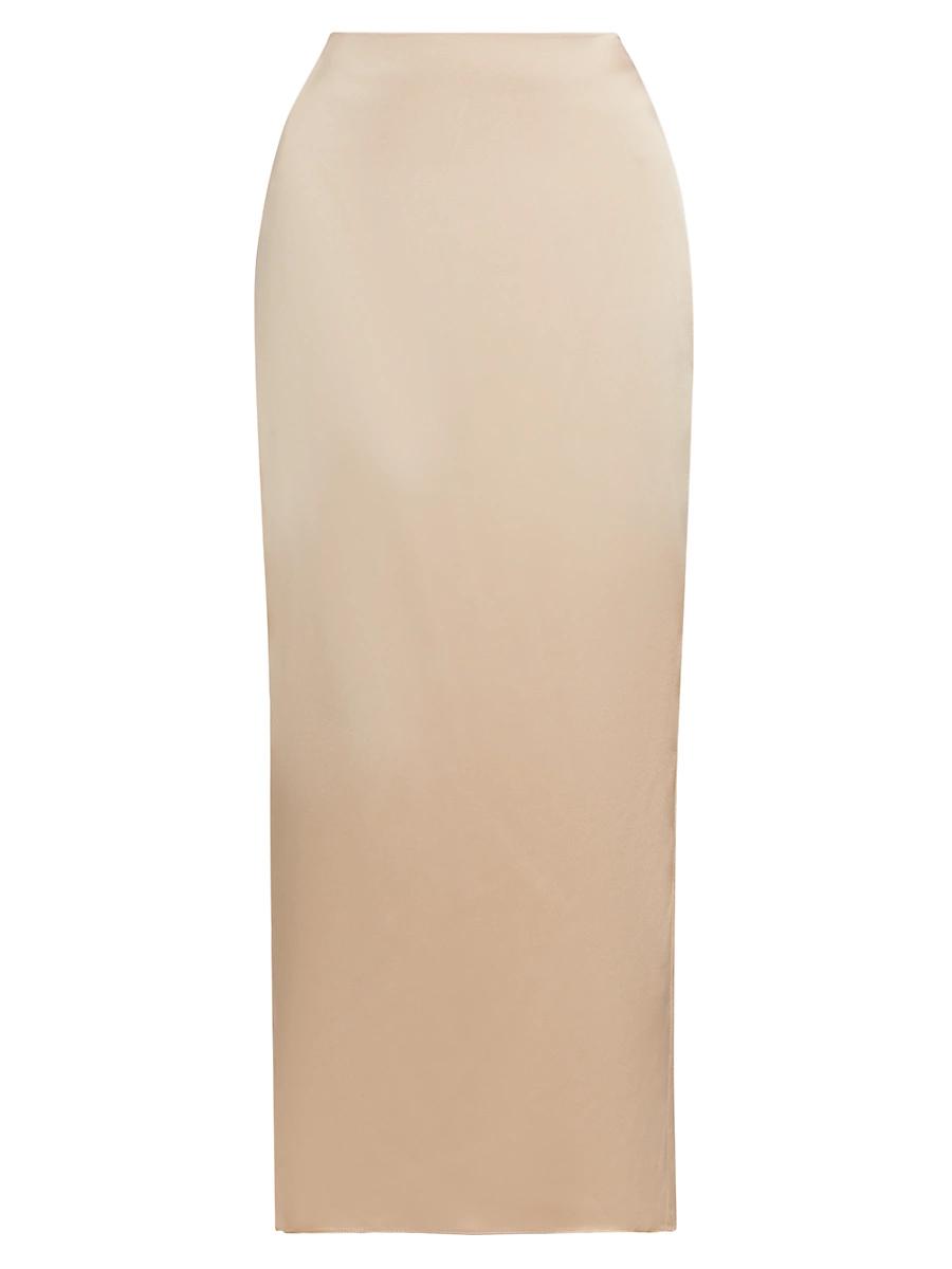 Womens Bias-Cut Silk Maxi Skirt Product Image